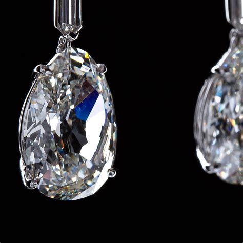 Important Large Antique Pear Shape Diamond Drop Earrings Gia Cert For Sale At 1stdibs