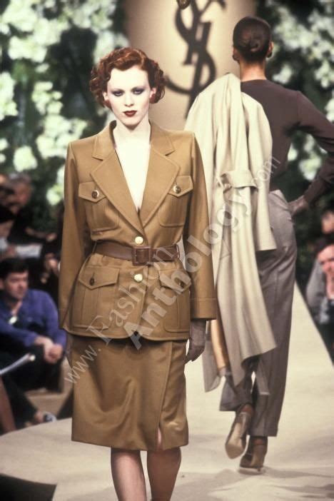 Rive Gauche Couture Runway Pret Ysl Yves Saint Laurent Trench Coat