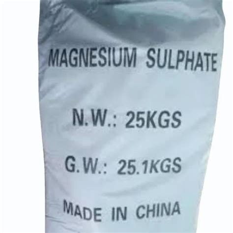 Powder Magnesium Sulphate Epsom Salt Hdpe Bag Packaging Size