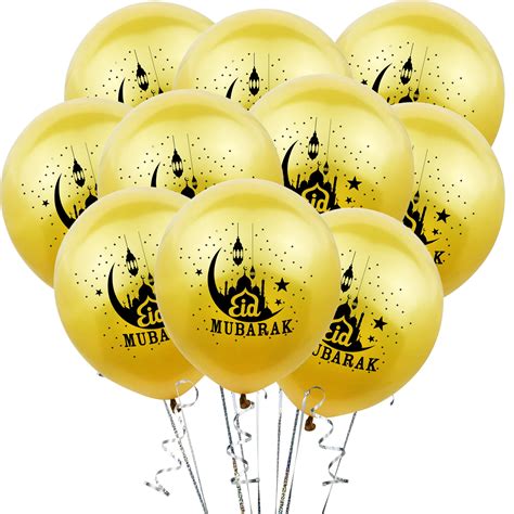 Fortune 10pcs Eid Mubarak Balloons Happy Ramadan Muslim Festival