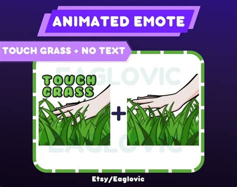 Animated Emote Touch Grass Meme Emote Go Outside Emote Animated Emote Twitch Discord