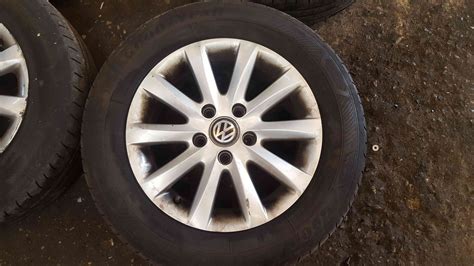 Volkswagen Golf Mk5 2003 2009 Bristol Alloy Wheels Set X4 15inch 45 Tyres Store Used