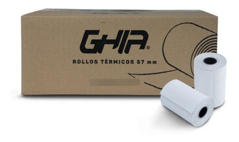 Caja Rollo Papel Termico Ghia 57x40 Mm 50 Piezas para Impr Envío gratis