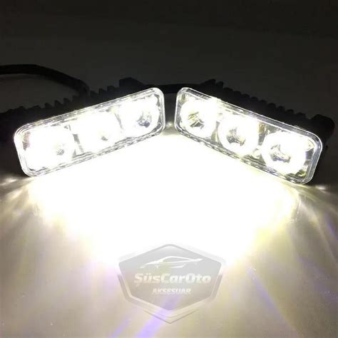 Scaroto Aksesuar Drl Led Mercekli Araba G Nd Z Far Ara Fiyat