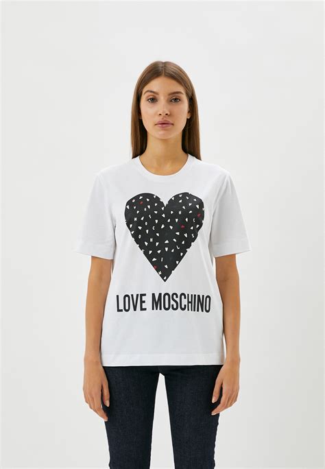 Футболка Love Moschino, цвет: белый, RTLACD190601 — купить в интернет ...