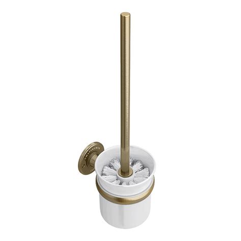 Chatsworth 1928 Antique Brass Traditional Toilet Brush And Holder