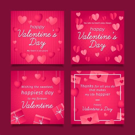 Free Vector Valentine S Day Sale Offer Instagram Post Pack