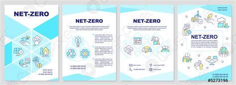 Net Zero Blue Brochure Template Stock Vector 5273196 Crushpixel