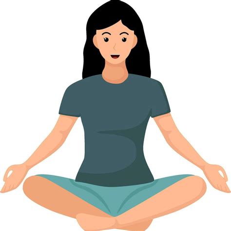 Sukhasana Yoga Asana Pose Illustration 26265611 Vector Art At Vecteezy