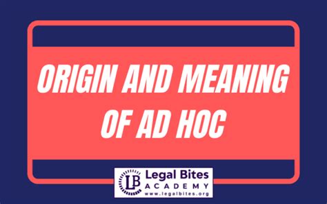 Doctrine Of Ad Hoc Legal 60