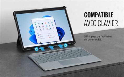 MoKo Étui Compatible avec Microsoft Surface Pro 8 13 Pouces Touchscreen