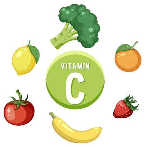 Premium Vector Educational Poster Foods Containing Vitamin C