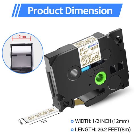 Tz M Tze M Gold On Matt Clear Label Tape Mm For Brother P Touch