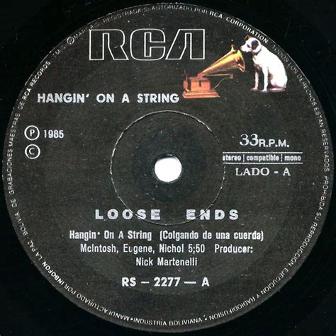 Loose Ends – Hangin' On A String (Colgando De Una Cuerda) (1985, Vinyl) - Discogs