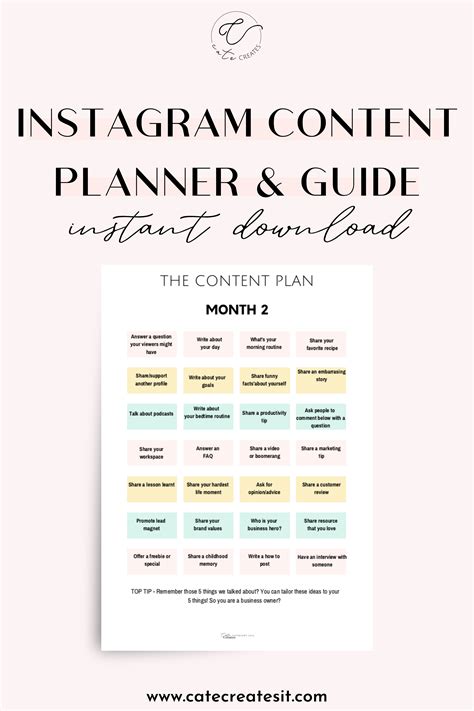 Instagram Marketing Planner Instagram Layout Social Media Planner