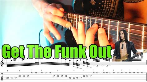 Extreme Get The Funk Out Guitar Solo Tabs Nuno Bettencourt Youtube