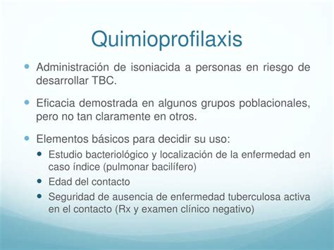 Ppt Tuberculosis Ppd Y Quimioprofilaxis Powerpoint Presentation