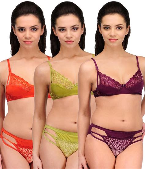 Buy Urbaano Purple Lace Bra And Panty Sets Online At Best Prices In India Snapdeal