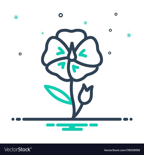 Flax Flower Royalty Free Vector Image Vectorstock