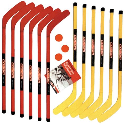 Cosom Hockey Stick Set With Pucks Hockeygods