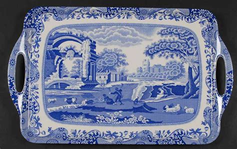 Blue Italian Large Melamine Tray By Spode Replacements Ltd