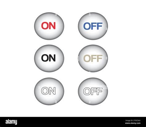 On And Off Buttons Icon Symbols Vector Illustration Isolated Stock