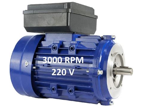 Electric Motor Single Phase 37 Kw5 Hp 220 V 3000 Rpm B14 Flange