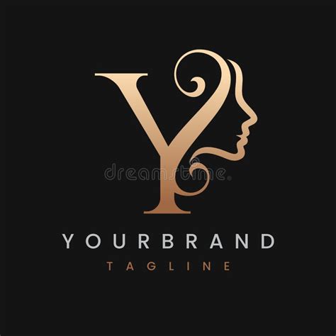 Classic Letter Y Beauty Women Face Logo Stock Vector Illustration Of