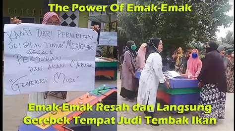 Emak Emak Gerebek Lokasi Judi Di Asahan The Power Of Emak Emak YouTube