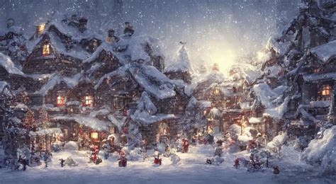 Christmas Scene Game Concept Art By Akihiko Yoshida Stable Diffusion