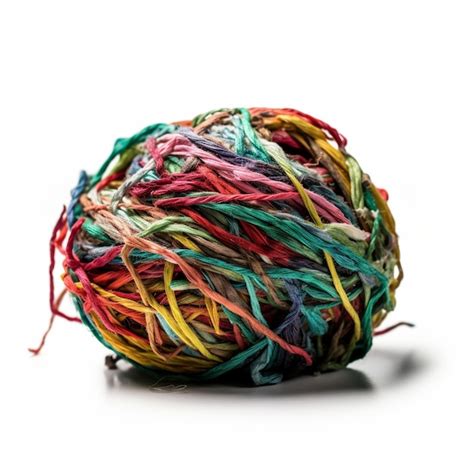 Premium Ai Image A Ball Of Multicolored Yarn