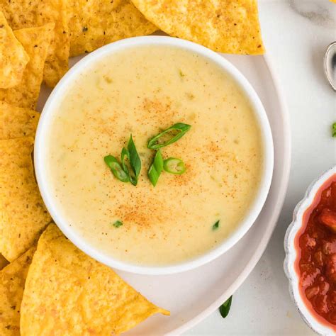 Creamy White Queso Mexican Cheese Dip Recipe Life Love And Good Food