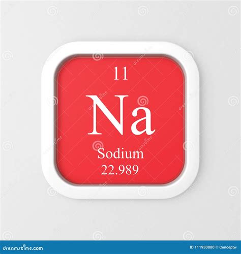 Sodium Symbol on Red Rounded Square Stock Illustration - Illustration of information, physics ...