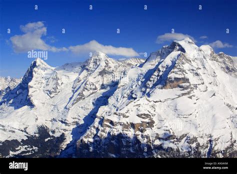 Berner Und Walliser Alpen Eiger M Nch Und Jungfrau Blick Vom