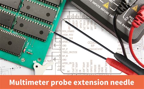 2 Pack 2mm Extended Needle Test Probes 600v 10a Non Destructive Multimeter Test Probe For Fluke