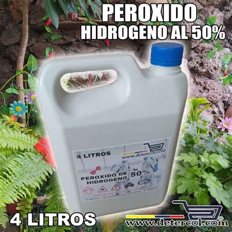 Peróxido de hidrogeno al 50 Galón 4 litros