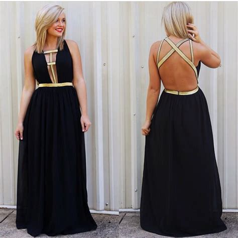 Beautiful Black Dress With Gold Dresses Beautiful Black Dresses