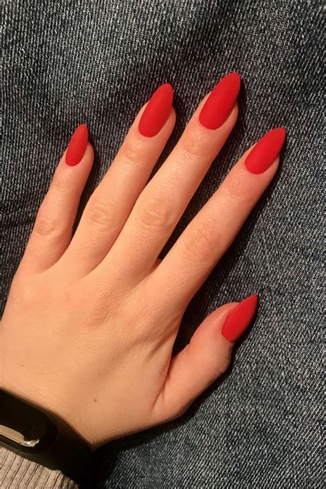 11 Timeless Cute Nail Colors That Go With Everything Red Matte Nails