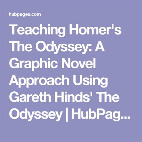 Teaching Homers The Odyssey A Graphic Novel Approach Using Gareth