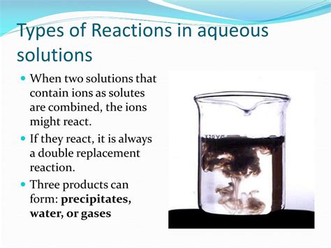 Ppt Reactions In Aqueous Solutions Powerpoint Presentation Free