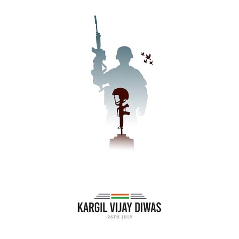 Premium Vector Th July Kargil Vijay Diwas Design Concept With