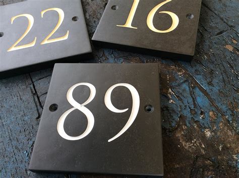 Deep Engraved Slate House Sign Number Large 150mm X 150mm Made By