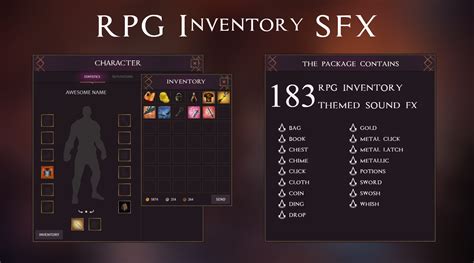 180 Rpg Inventory Sfx By Banned Bytes