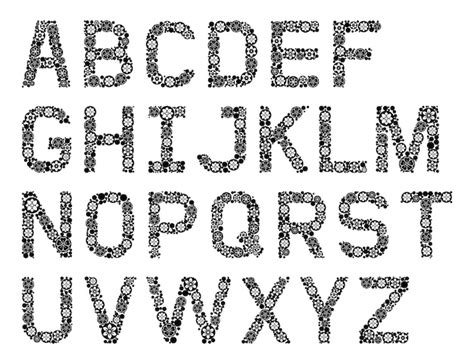 Premium Vector Flower Uppercase Alphabet Letters Fonts