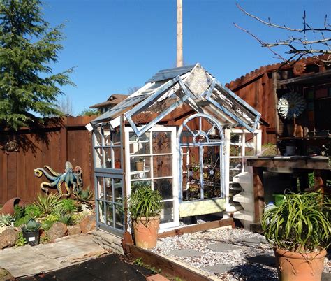 Greenhouse Made from Salvaged Windows 3' x 6'