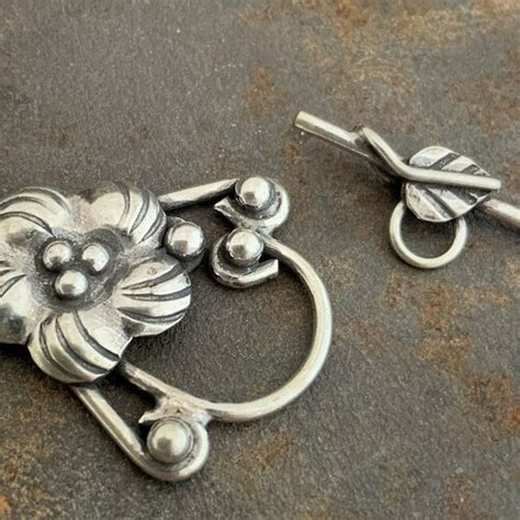 Sterling Silver Box Clasp Two Strands Etsy