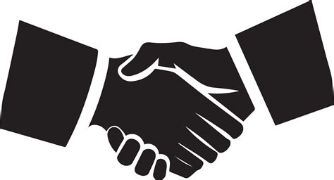 hand shake vector silhouette 4 35096905 Vector Art at Vecteezy