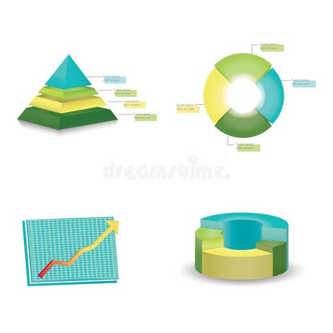 Set Of Charts And Graphs Vector Illustration Decorative Design Stock