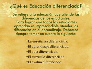 Educación Diferenciada PPT