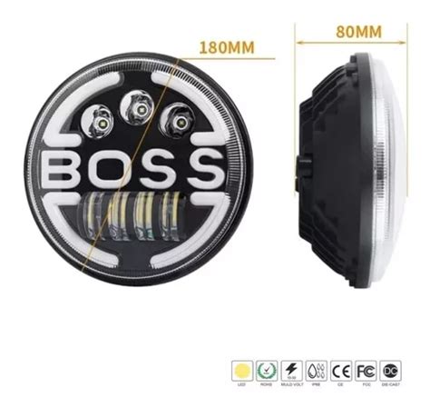 Faro Led Pulgadas Boss Drl Blanco Ambar Jeep Vocho Orig En Venta En